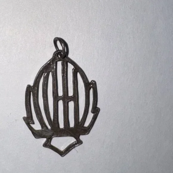 Open Sterling Silver Harley Davidson Pendant